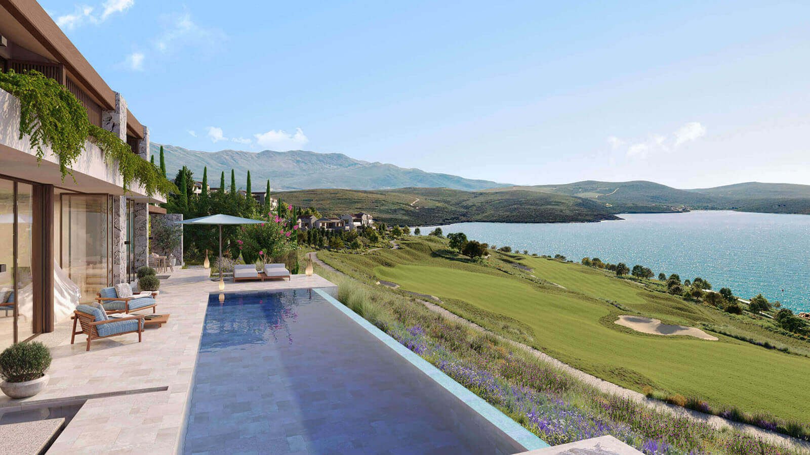 Golf hero shot real estate Lustica Bay