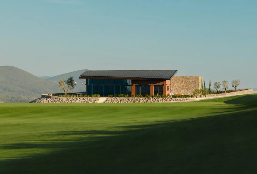 The Clubhouse building at Luštica Bay golf course