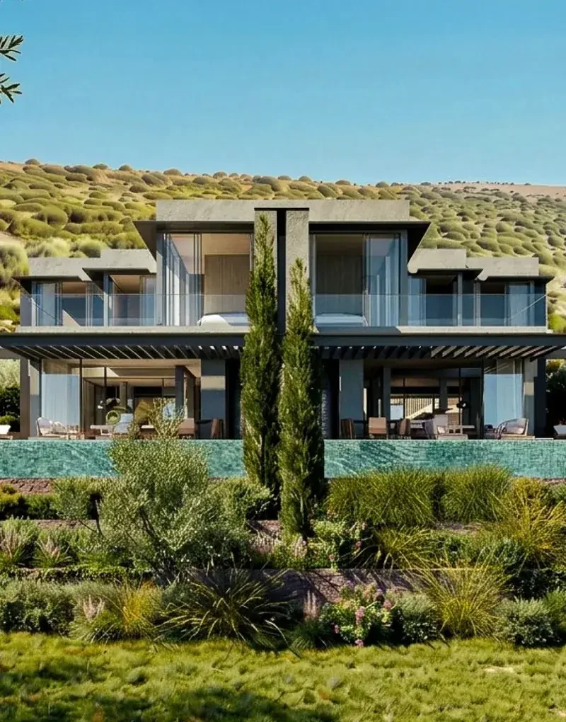SAOTA-designed Twin Villas with a private pool, developer visualisation
